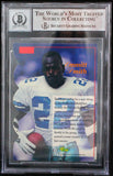 95-96 Classic Five Sport Signings Die Cuts #97 Emmitt Smith Cowboys BAS Auto 10  Image 2