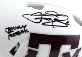 Johnny Manziel Autographed TX A&M White Speed Mini Helmet w/Insc.-Beckett W Hologram*Black Image 2