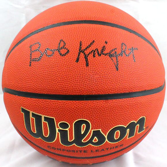 Bob Knight Autographed Wilson NCAA Basketball-JSA W *Black Image 1