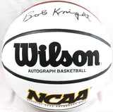 Bob Knight Autographed White Panel Wilson NCAA Basketball-JSA W *Black Image 3