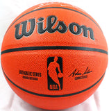Ralph Sampson/Hakeem Olajuwon Autographed Wilson NBA Basketball - JSA Witnessed *Silver Image 4