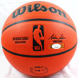 Ralph Sampson/Hakeem Olajuwon Autographed Wilson NBA Basketball - JSA Witnessed *Silver Image 5