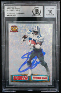 1994 Pacific Marquee Prisms #31 Emmitt Smith Auto Cowboys BAS Autograph 10 Image 1