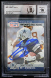 1990 Pro Set #685 Emmitt Smith Auto Dallas Cowboys BAS Autograph 10  Image 1