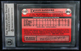 1989 Topps Traded #110T Deion Sanders Auto New York Yankees BAS Autograph 10  Image 2