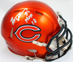 Brian Urlacher Autographed Chicago Bears Flash Speed Mini Helmet w/HOF-Beckett W Hologram *Silver Image 1