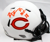Brian Urlacher Autographed Chicago Bears Lunar Speed Mini Helmet w/HOF-Beckett W Hologram *Orange Image 1