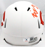 Brian Urlacher Autographed Chicago Bears Lunar Speed Mini Helmet w/HOF-Beckett W Hologram *Orange Image 3