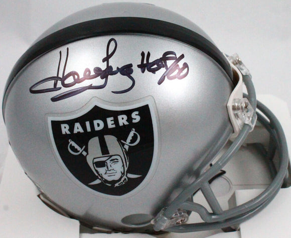 Howie Long Autographed Oakland Raiders Mini Helmet w/HOF-Beckett W Hologram *Black Image 1