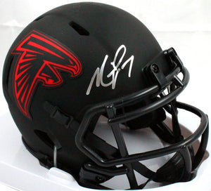 Michael Vick Autographed Falcons Eclipse Speed Mini Helmet-Beckett W Hologram *Silver Image 1