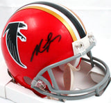 Michael Vick Autographed Falcons 66-69 Mini Helmet-Beckett W Hologram *Black Image 1