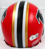 Michael Vick Autographed Falcons 66-69 Mini Helmet-Beckett W Hologram *Black Image 3