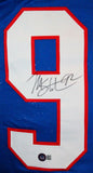 Michael Strahan Autographed Blue TB Pro Style Jersey-Beckett W Hologram *Black Image 2