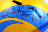 Eric Dickerson Autographed Los Angeles Rams Flash Speed F/S Helmet w/2 Insc.-Beckett W Hologram *Black Image 5