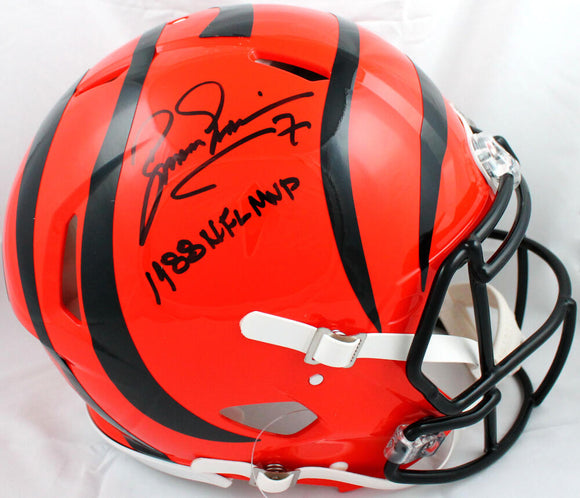 Boomer Esiason Autographed Cincinnati Bengals F/S Speed Authentic Helmet w/NFL MVP-Beckett W Hologram Image 1