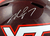 Michael Vick Autographed Virginia Tech F/S Speed Helmet-Beckett W Hologram *White Image 2
