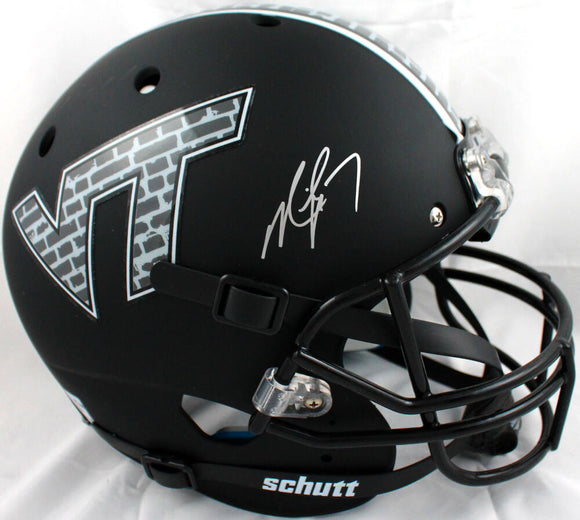 Michael Vick Autographed Virginia Tech F/S Schutt Helmet-Beckett W Hologram *Silver Image 1