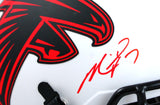 Michael Vick Autographed Atlanta Falcons F/S Lunar Speed Helmet-Beckett W Hologram *Red Image 2