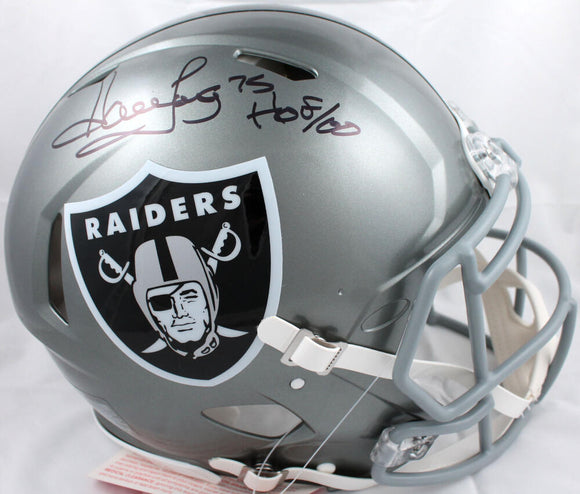 Howie Long Autographed Oakland Raiders F/S Flash Speed Authentic Helmet w/HOF-Beckett W Hologram Image 1