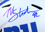 Michael Strahan Autographed NY Giants F/S Lunar Speed Helmet-Beckett W Hologram *Blue Image 2
