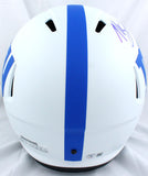 Michael Strahan Autographed NY Giants F/S Lunar Speed Helmet-Beckett W Hologram *Blue Image 4