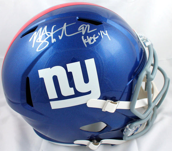Michael Strahan Autographed NY Giants F/S Speed Helmet w/HOF-Beckett W Hologram *Silver Image 1