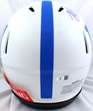 Michael Strahan Autographed NY Giants F/S Lunar Speed Authentic Helmet-Beckett W Hologram *Blue Image 4