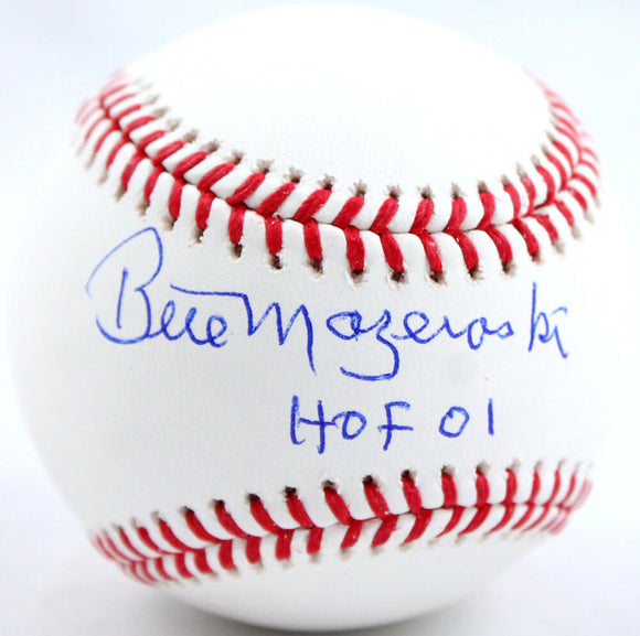 Bill Mazeroski Autographed Rawlings OML Baseball W/HOF-JSA W *Blue Image 1