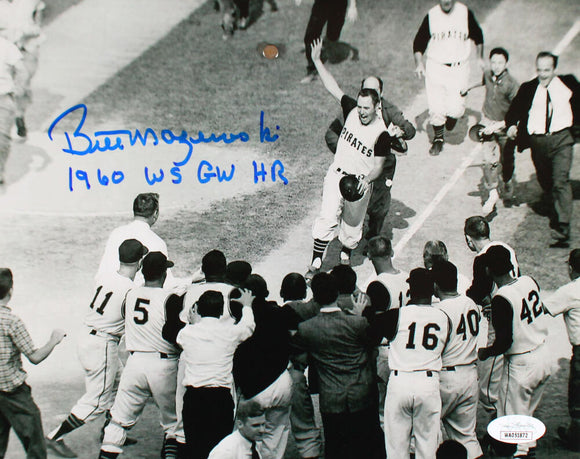 Bill Mazeroski Autographed 8X10 1960 GW WS Home Run Photo-JSA W *Blue Image 1