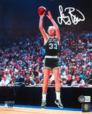 Larry Bird Autographed Boston Celtics 8x10 Jump Shot Green Photo-Beckett W Hologram *White Image 1