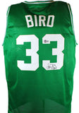 Larry Bird Autographed Green Pro Basketball Jersey-Beckett W Hologram *Black Image 1