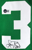 Larry Bird Autographed Green Pro Basketball Jersey-Beckett W Hologram *Black Image 2
