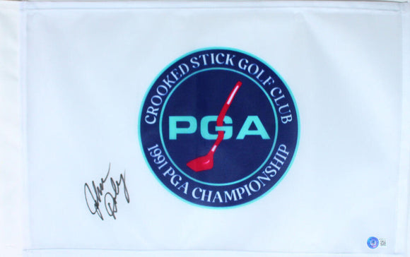 John Daly Autographed 1991 PGA Championship Flag-Beckett W Hologram *Black Image 1