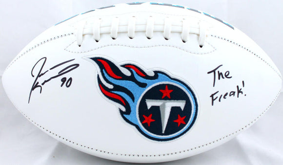 Jevon Kearse Autographed Tenn Titans Logo Football w/ The Freak-BeckettW Hologram  Image 1
