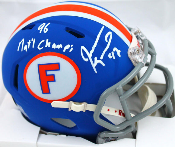 Jevon Kearse Autographed Florida Gators Orange Mini Helmet w/Insc.-BeckettW  Holo