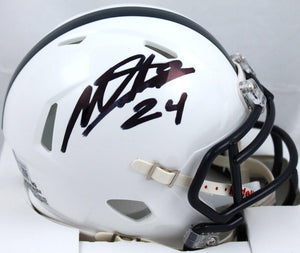 Miles Sanders Autographed Penn State Speed Mini Helmet-Beckett W Hologram  Image 1