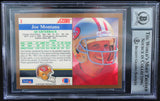 1991 Score #1 Joe Montana Auto San Francisco 49ers BAS Autograph 10  Image 2