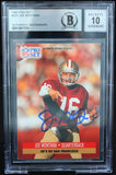 1991 Pro Set #221 Joe Montana Auto San Francisco 49ers BAS Autograph 10  Image 1