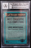 1988 Topps #4 Joe Montana Auto San Francisco 49ers BAS Autograph 10  Image 2