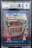 1990 Pro Set #408 Joe Montana Auto San Francisco 49ers BAS Autograph 10  Image 1