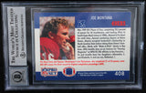 1990 Pro Set #408 Joe Montana Auto San Francisco 49ers BAS Autograph 10  Image 2