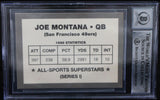 1989-90 All-Sport Superstars #SERIES 1 Joe Montana SF 49ers BAS Autograph 10  Image 2