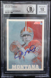 1991 Score #620 Joe Montana Auto San Francisco 49ers BAS Autograph 10  Image 1