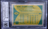 1989 Topps #12 Joe Montana Auto San Francisco 49ers BAS Autograph 10  Image 2