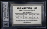 1989-90 All-Sport Superstars #SERIES 3 Joe Montana SF 49ers BAS Autograph 10  Image 2