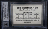 1989-90 All-Sport Superstars #SERIES 3 Joe Montana SF 49ers BAS Autograph 10  Image 2