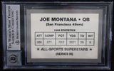 1989-90 All-Sport Superstars #SERIES 3 Joe Montana SF 49ers BAS Autograph 10  Image 2