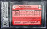 1989 Topps Traded #110T Deion Sanders Auto New York Yankees BAS Autograph 10  Image 2