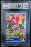 1989 Score #1 Joe Montana Auto San Francisco 49ers BAS Autograph 10  Image 1