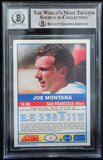 1989 Score #1 Joe Montana Auto San Francisco 49ers BAS Autograph 10  Image 2